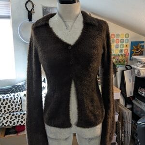 Cozy Brown Fuzzy Women's Top